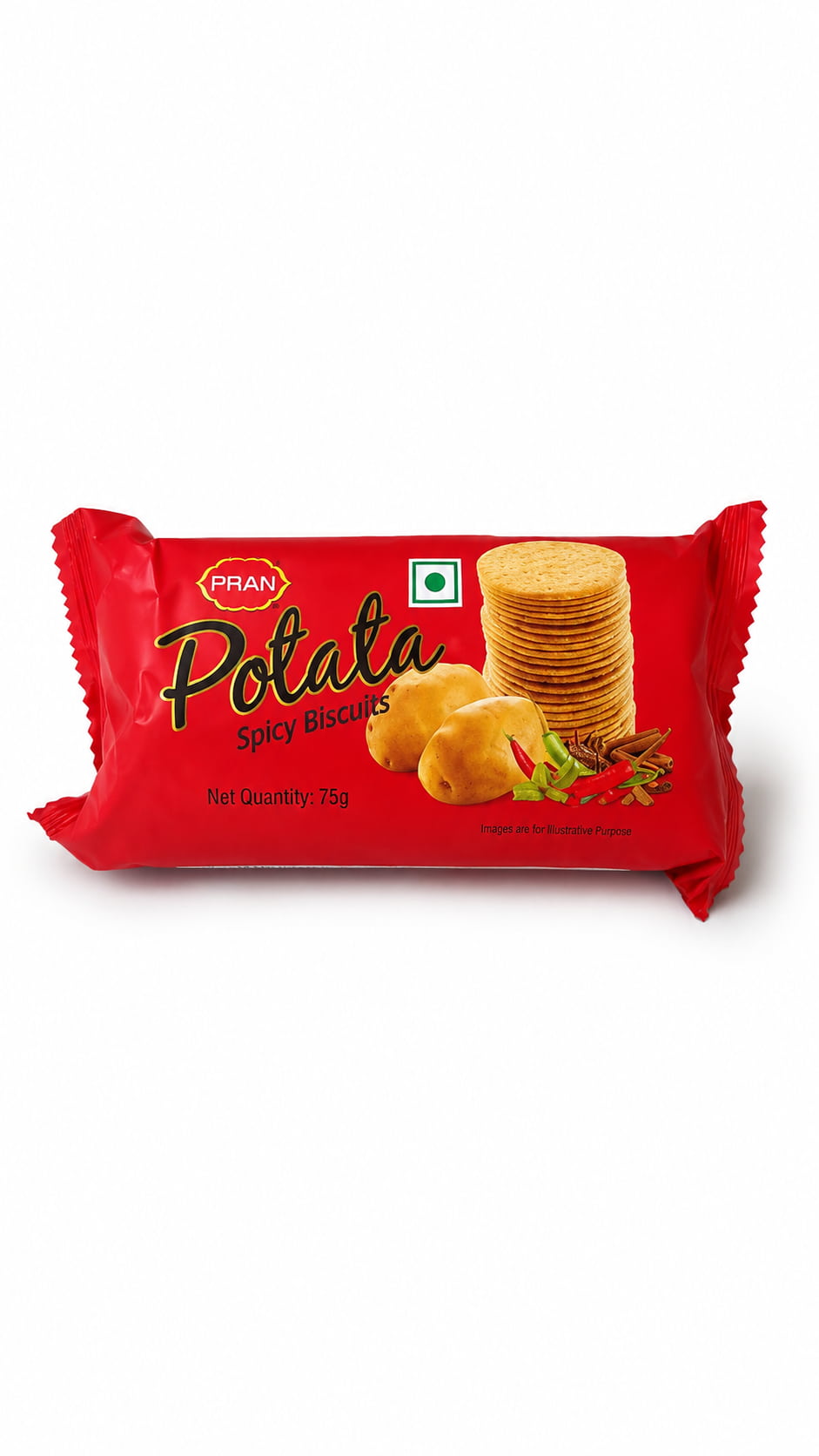 PRAN Potato Spicy Biscuits (PACK OF 4)